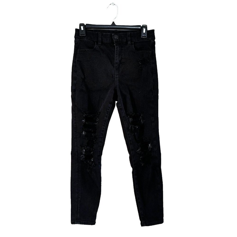 American Eagle Curvy Hi-Rise Jegging Jeans Size 4 Short Black Next Level Stretch